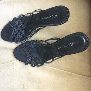 AK Anne Klein black sandal heels 8.5M